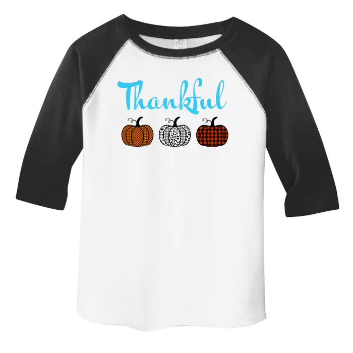 Fall Plaid Pumpkin Thankful Women, Thanksgiving Be Blessed Toddler Fine Jersey T-Shirt