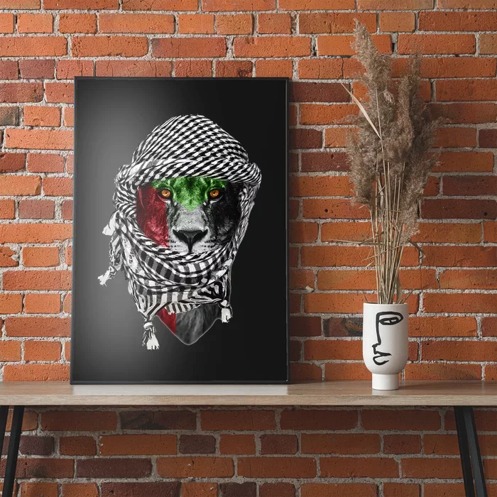 Free palestine Palestinian lion Poster