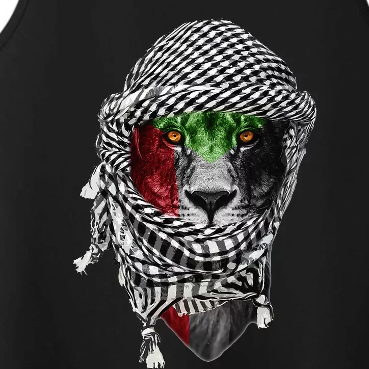 Free palestine Palestinian lion Performance Tank