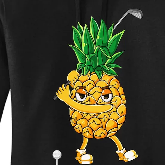 Funny Pineapple Playing Golf Matching Player Golfer Vegan Women's Pullover Hoodie