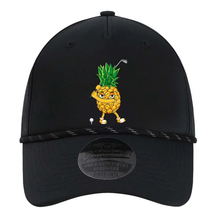 Funny Pineapple Playing Golf Matching Player Golfer Vegan Performance The Dyno Cap