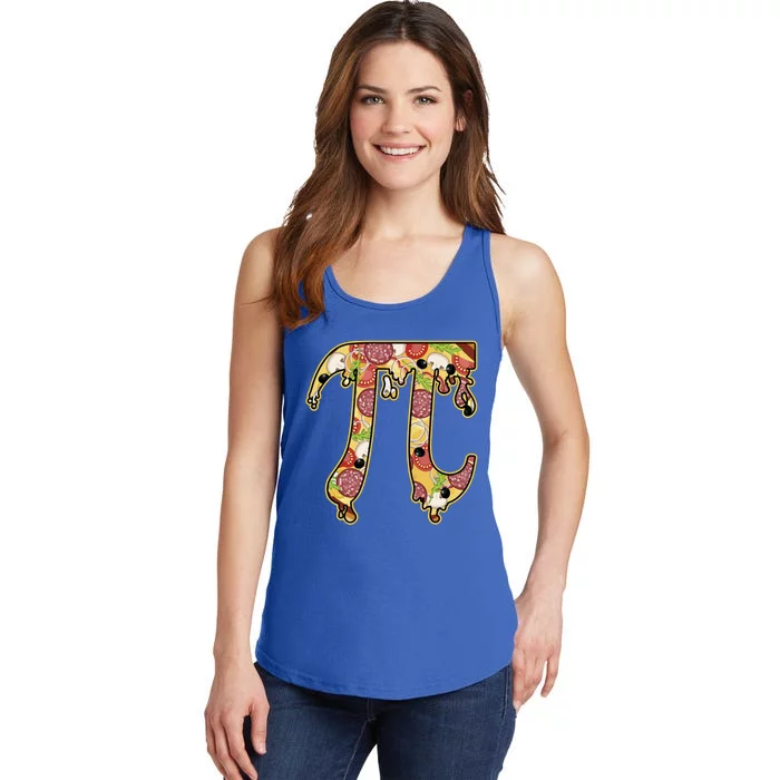 Funny Pizza Pi Symbol Pizza Fast Food Lover Student Teacher Gift Ladies Essential Tank