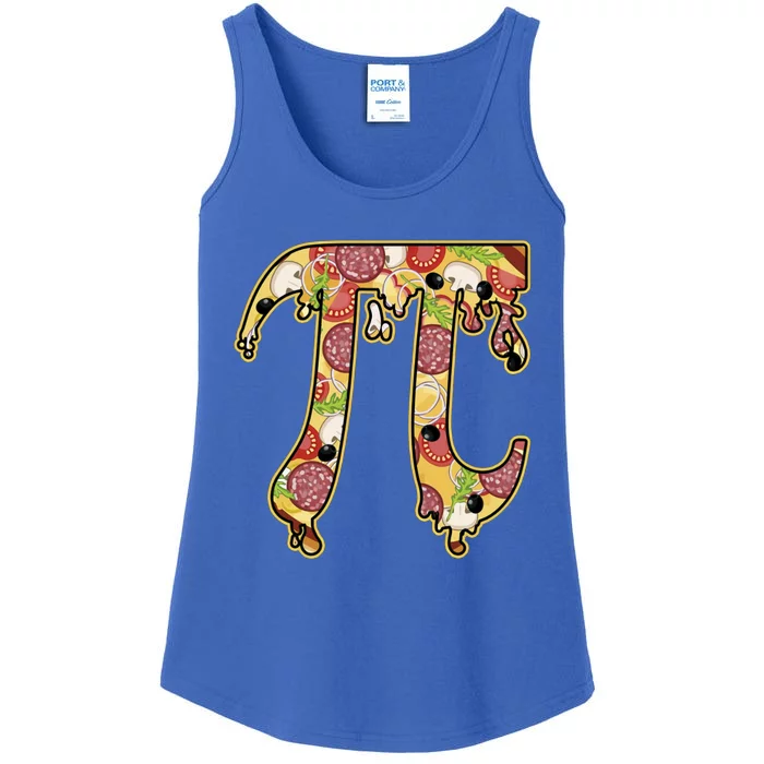 Funny Pizza Pi Symbol Pizza Fast Food Lover Student Teacher Gift Ladies Essential Tank