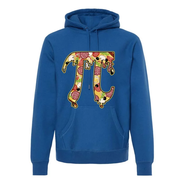 Funny Pizza Pi Symbol Pizza Fast Food Lover Student Teacher Gift Premium Hoodie