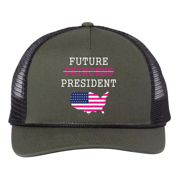 Future President Presidents Day 4th July Baby Girl Retro Rope Trucker Hat Cap