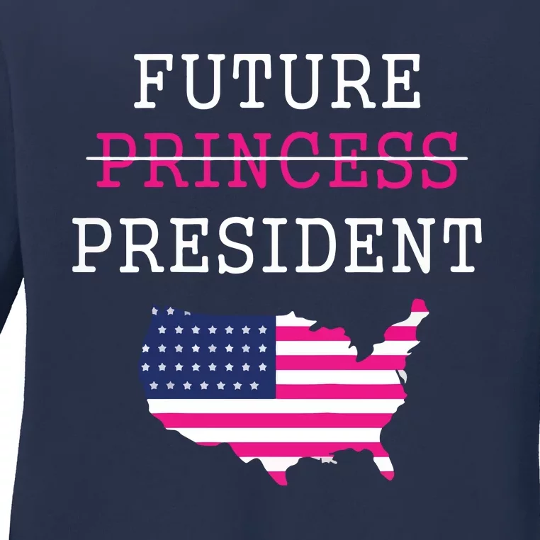 Future President Presidents Day 4th July Baby Girl Ladies Long Sleeve Shirt