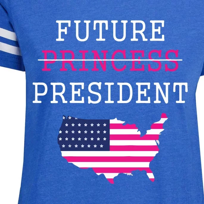 Future President Presidents Day 4th July Baby Girl Enza Ladies Jersey Football T-Shirt