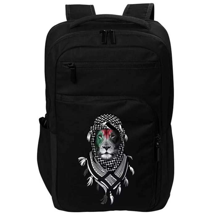 Free Palestine Palestinian Lion Funny Gift Impact Tech Backpack