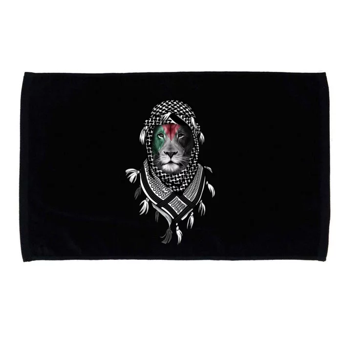 Free Palestine Palestinian Lion Funny Gift Microfiber Hand Towel