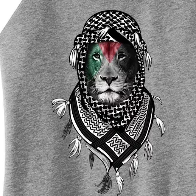 Free Palestine Palestinian Lion Funny Gift Women’s Perfect Tri Rocker Tank