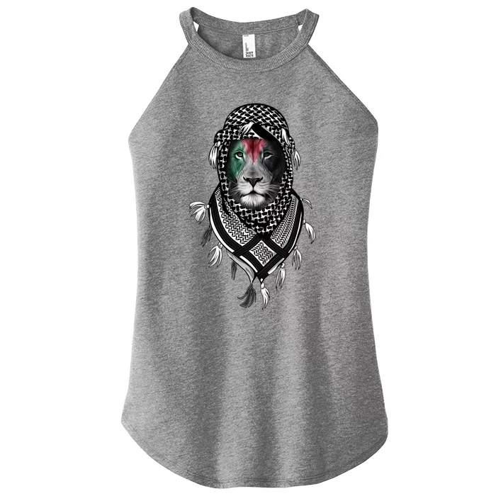 Free Palestine Palestinian Lion Funny Gift Women’s Perfect Tri Rocker Tank