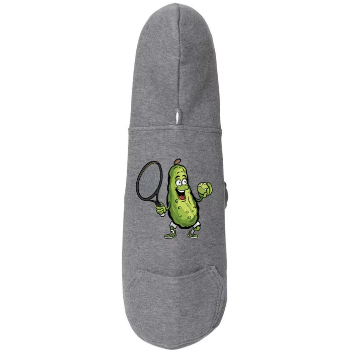 Funny Pickleball Player Paddleball Lover Funny Cucumber Meaningful Gift Doggie 3-End Fleece Hoodie