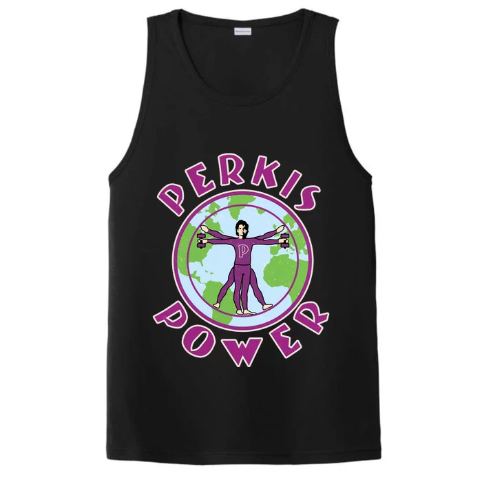 Funny Perkis Power Fitness Logo Performance Tank