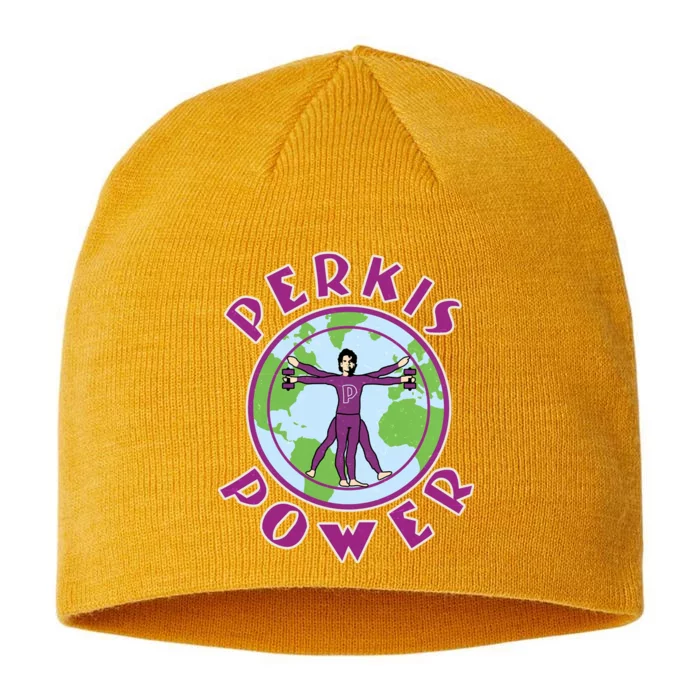 Funny Perkis Power Fitness Logo 8 1/2in Sustainable Knit Beanie