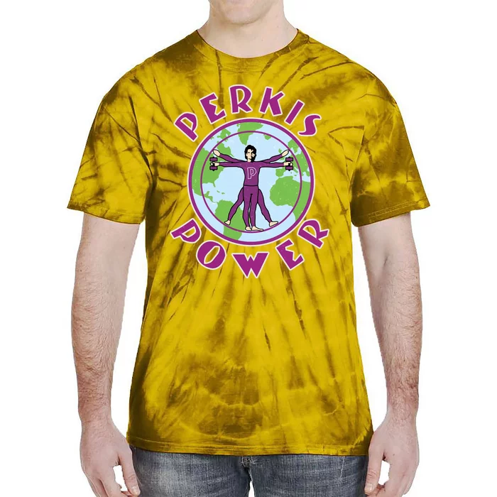 Funny Perkis Power Fitness Logo Tie-Dye T-Shirt