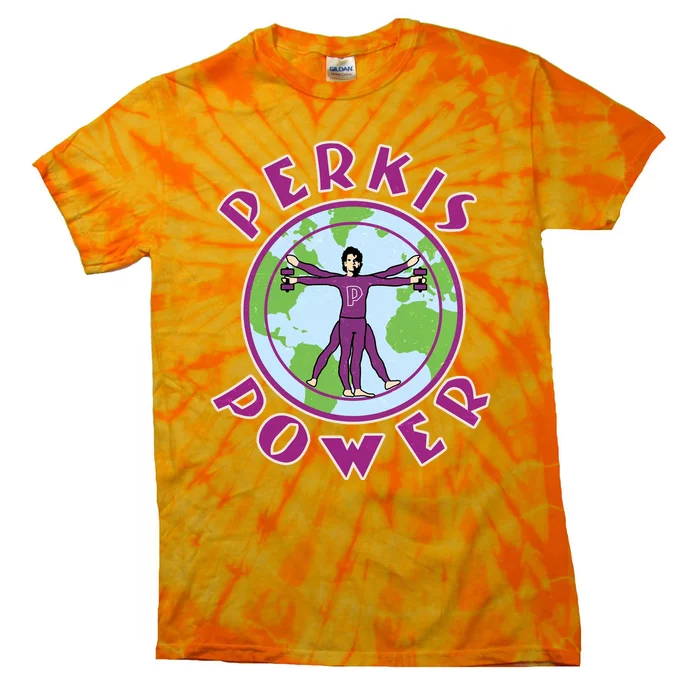 Funny Perkis Power Fitness Logo Tie-Dye T-Shirt