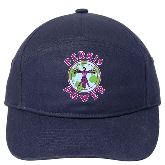 Funny Perkis Power Fitness Logo 7-Panel Snapback Hat