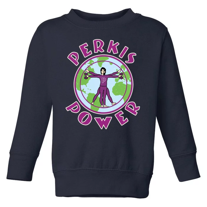 Funny Perkis Power Fitness Logo Toddler Sweatshirt