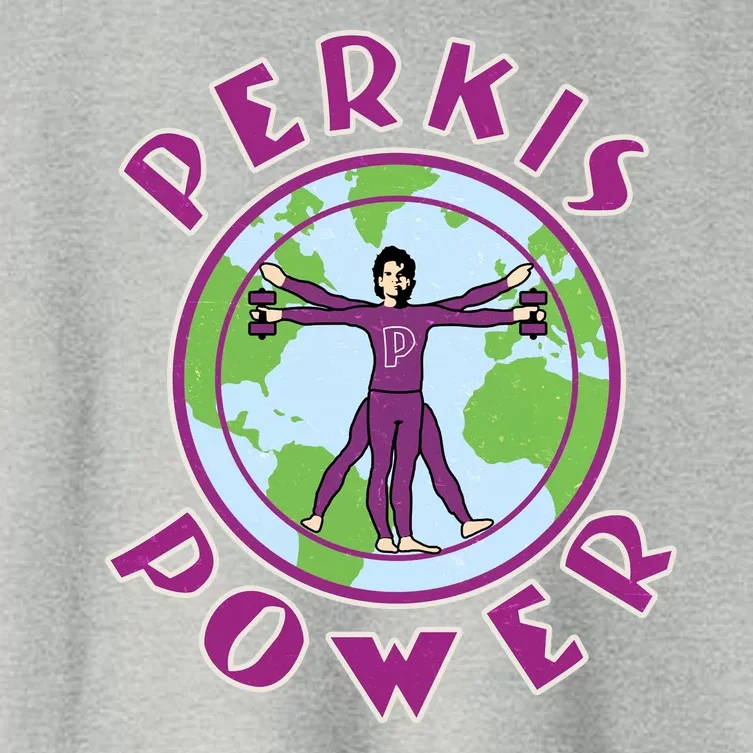 Funny Perkis Power Fitness Logo Women's Crop Top Tee