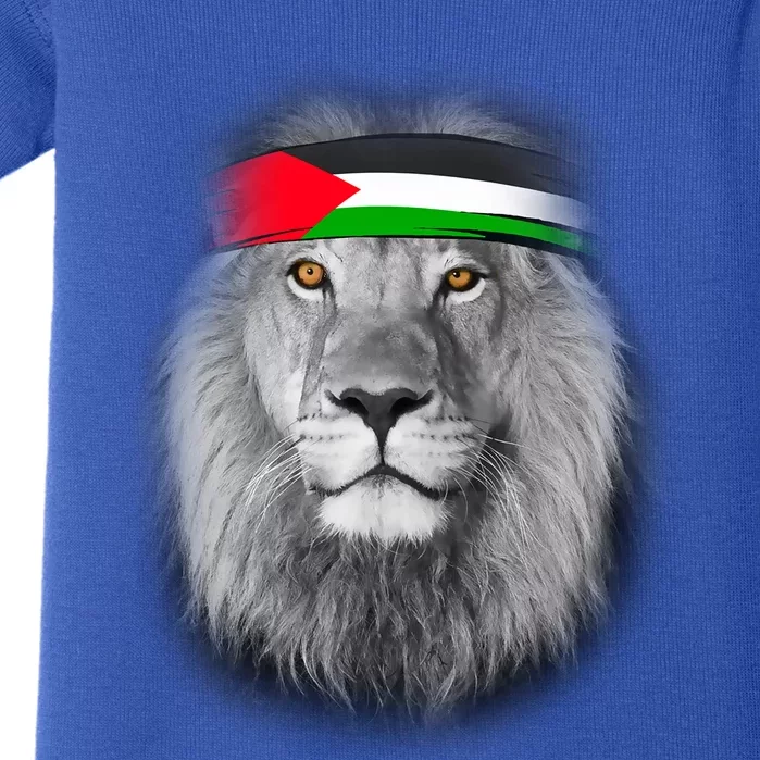 Free Palestine Palestinian Lion Cute Gift Baby Bodysuit