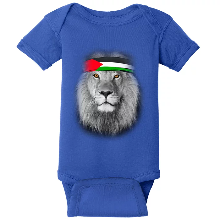 Free Palestine Palestinian Lion Cute Gift Baby Bodysuit