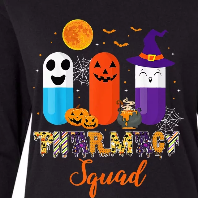 Funny Pills Pharmacy Pharmacist Squad Halloween Costume Womens Cotton Relaxed Long Sleeve T-Shirt