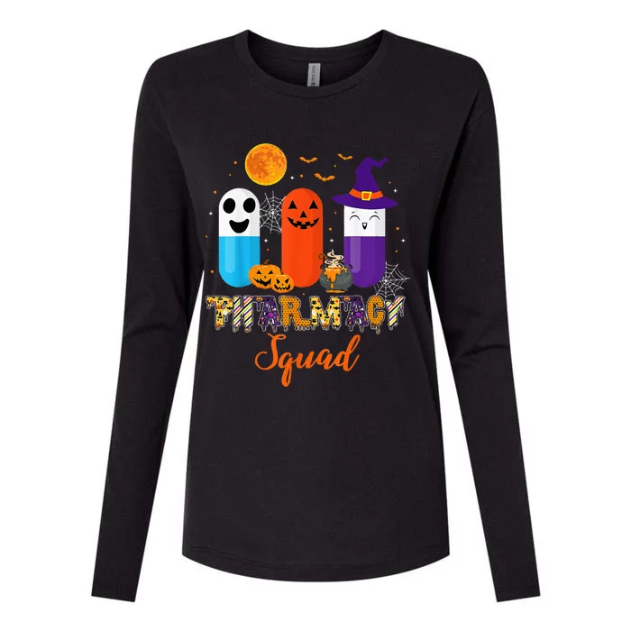 Funny Pills Pharmacy Pharmacist Squad Halloween Costume Womens Cotton Relaxed Long Sleeve T-Shirt