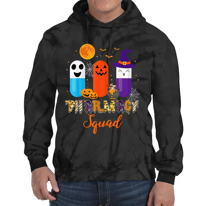 Funny Pills Pharmacy Pharmacist Squad Halloween Costume Tie Dye Hoodie