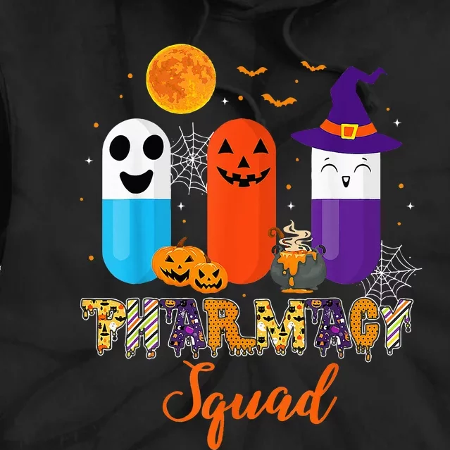 Funny Pills Pharmacy Pharmacist Squad Halloween Costume Tie Dye Hoodie