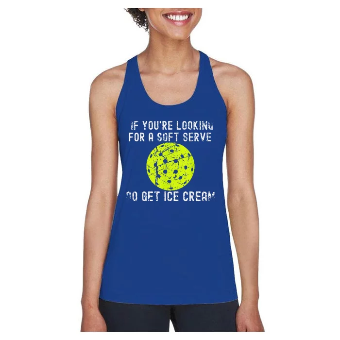 Funny Pickleball Pun For Pickleball Player Game Day Women's Racerback Tank