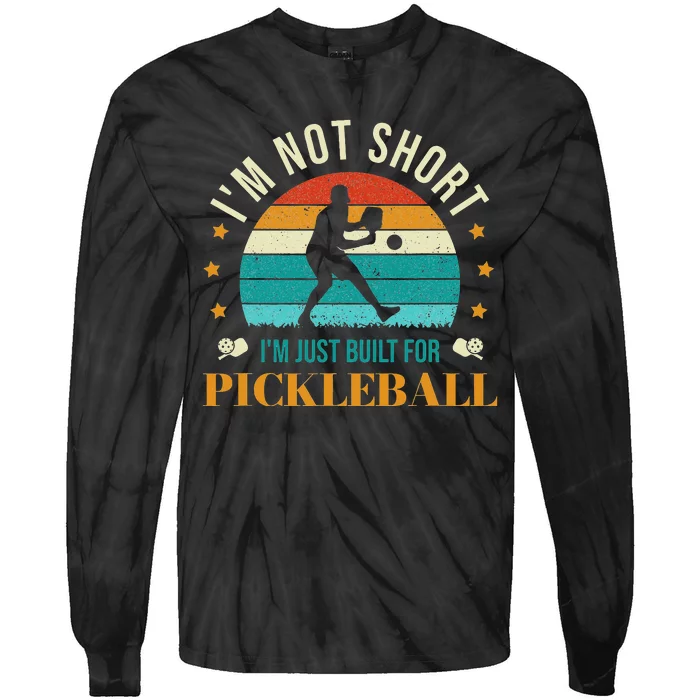 Funny Pickleball player with pickleball paddles love playing Tie-Dye Long Sleeve Shirt