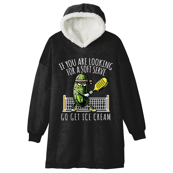 Funny Pickleball Player Paddleball Lover Hooded Wearable Blanket