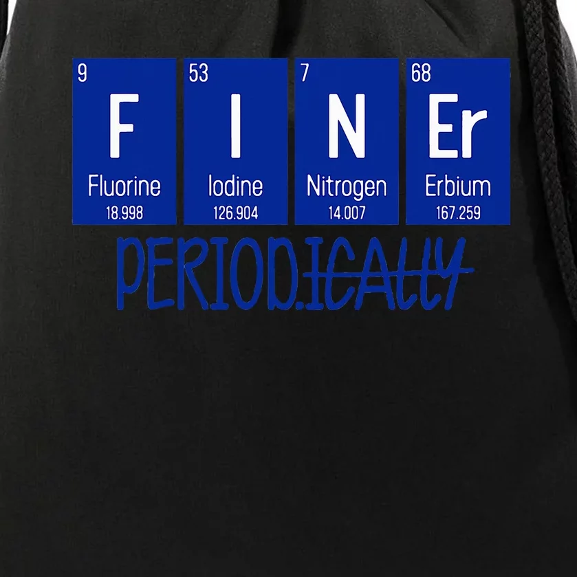 Finer Period Periodical Table Life Zeta Phi Beta Line Drawstring Bag