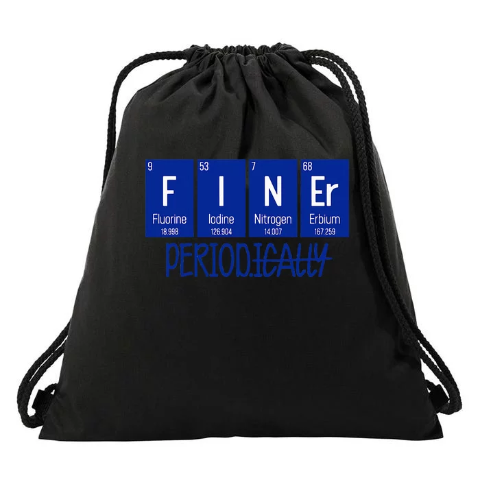 Finer Period Periodical Table Life Zeta Phi Beta Line Drawstring Bag