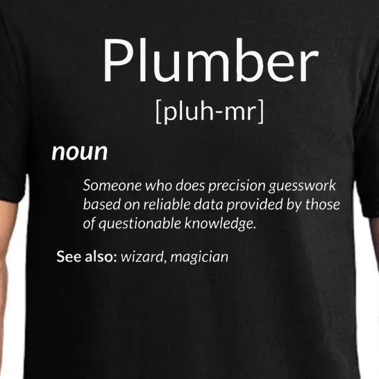 Funny Plumbing Plumber Definition Pajama Set