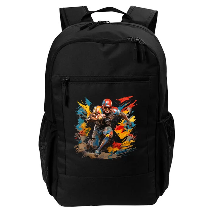 Football Player Paint Daily Commute Backpack