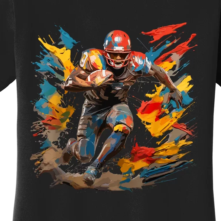 Football Player Paint Women's T-Shirt