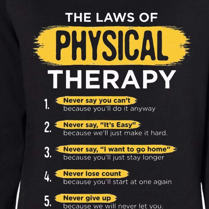 Funny PT Physical Therapy Gift Therapist Month Womens California Wash Sweatshirt