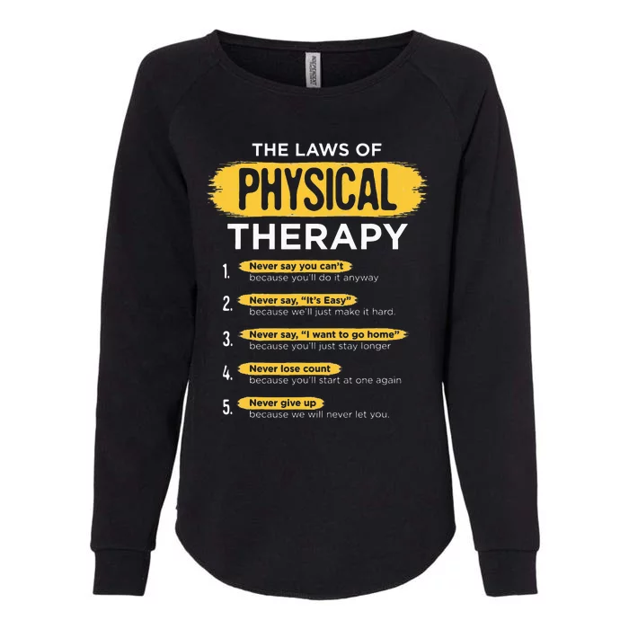 Funny PT Physical Therapy Gift Therapist Month Womens California Wash Sweatshirt