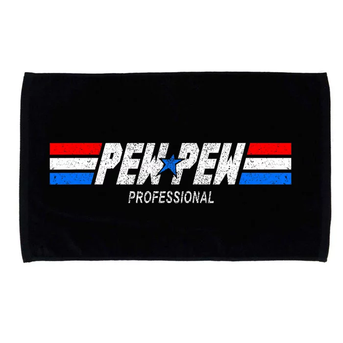 Funny Pew Pew Professional Veteran Patriotic Microfiber Hand Towel