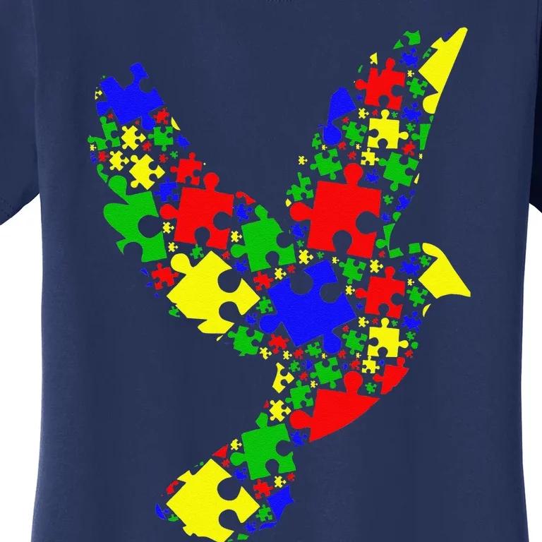 Funny Pigeon Puzzle Animals Lover Autism Awareness Women's T-Shirt