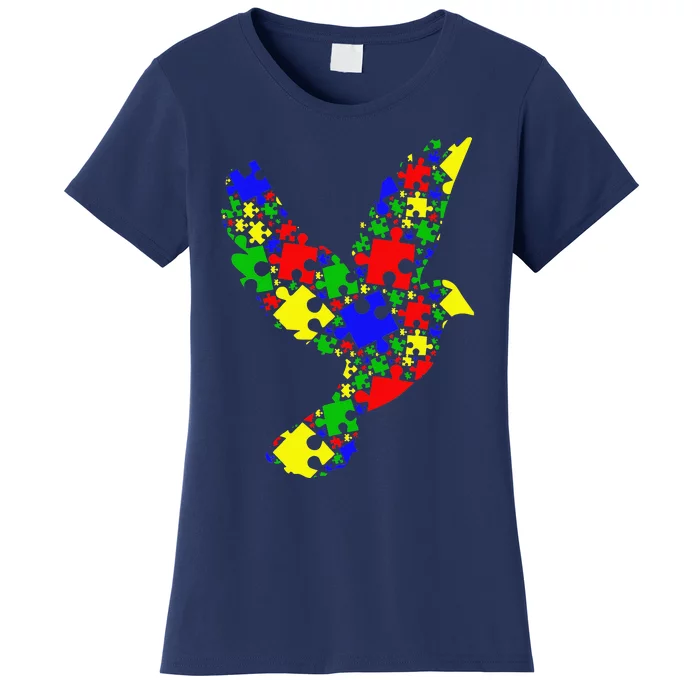 Funny Pigeon Puzzle Animals Lover Autism Awareness Women's T-Shirt