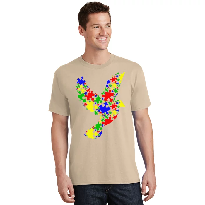 Funny Pigeon Puzzle Animals Lover Autism Awareness T-Shirt