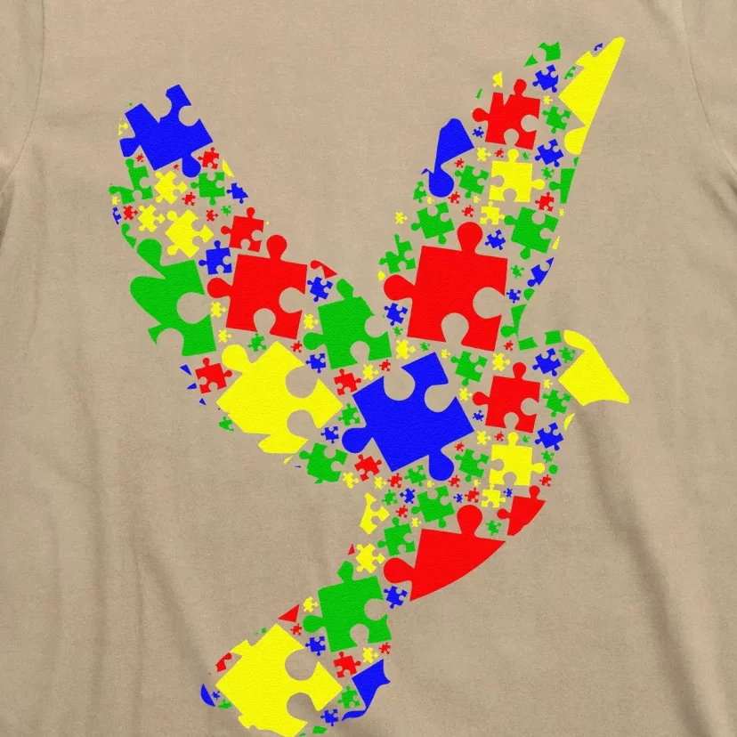 Funny Pigeon Puzzle Animals Lover Autism Awareness T-Shirt