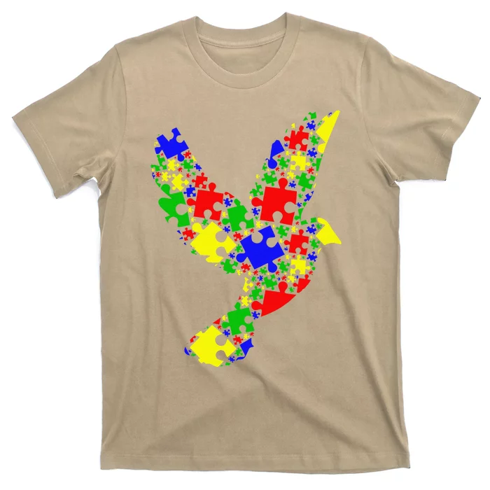 Funny Pigeon Puzzle Animals Lover Autism Awareness T-Shirt