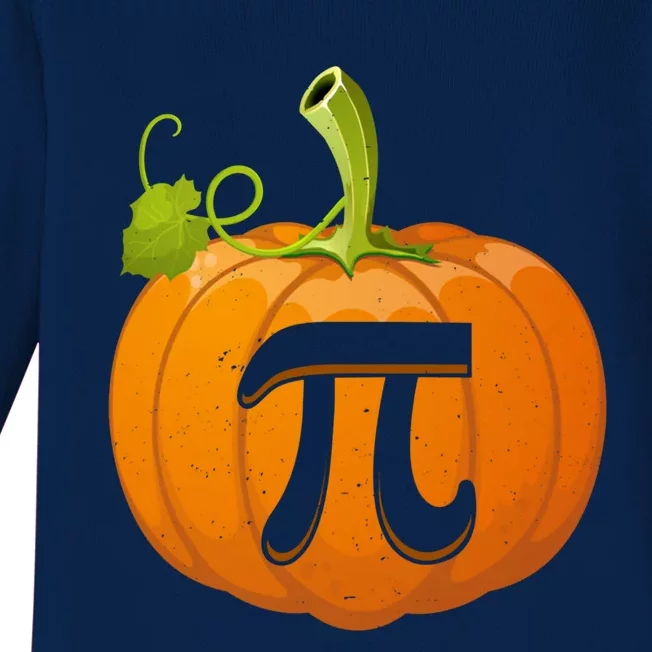 Funny Pumpkin Pie Math Teacher Halloween Thankgiving Pi Day Cute Gift Baby Long Sleeve Bodysuit