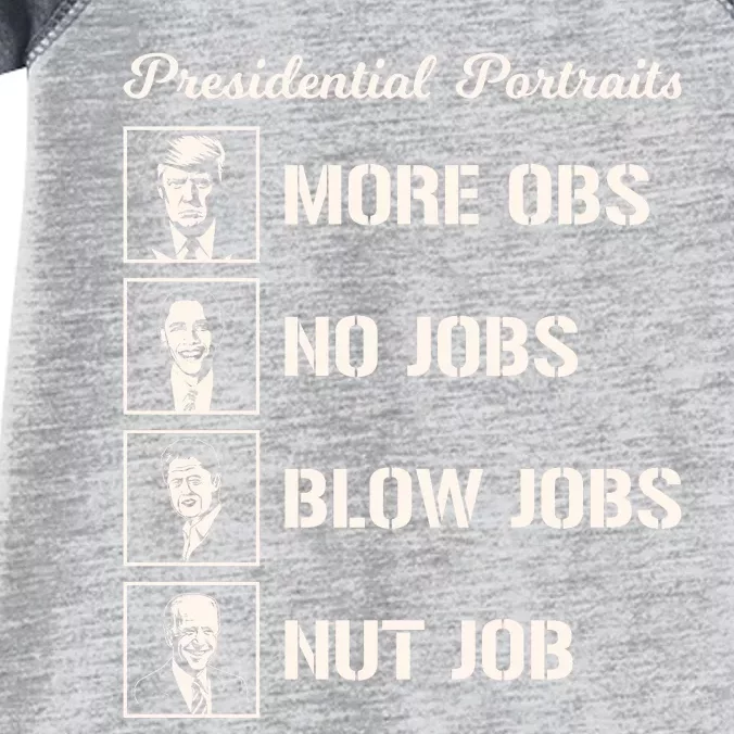 Funny Presidential Portraits Trump More Jobs Infant Baby Jersey Bodysuit