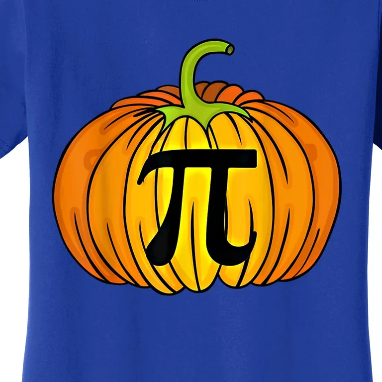 Funny Pumpkin Pie Math Teacher Halloween Thanksgiving Pi Day Gift Women's T-Shirt