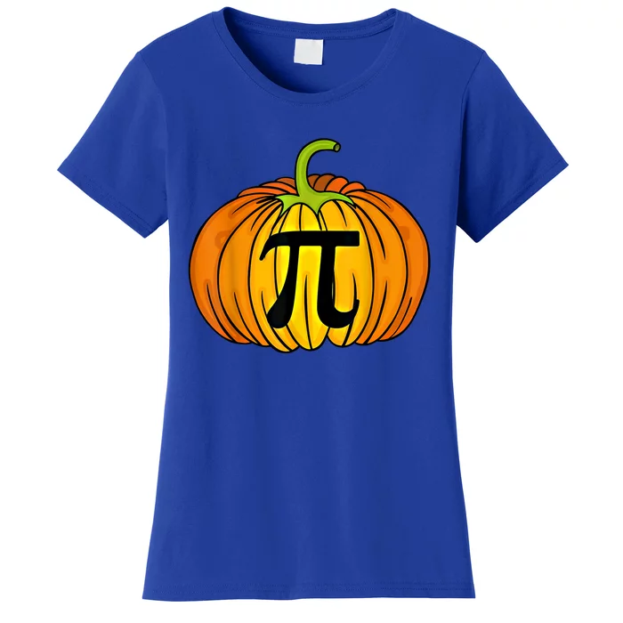 Funny Pumpkin Pie Math Teacher Halloween Thanksgiving Pi Day Gift Women's T-Shirt