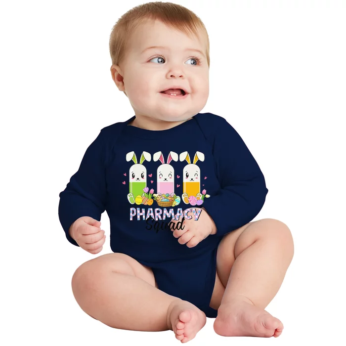 Funny Pills Pharmacy Squad Pharmacist Life Easter Christians Baby Long Sleeve Bodysuit